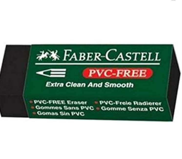 ممحاة (استيكة) فابر كاستل سوداء خالية من PVC للرسم الهندسي (Faber-Castell)