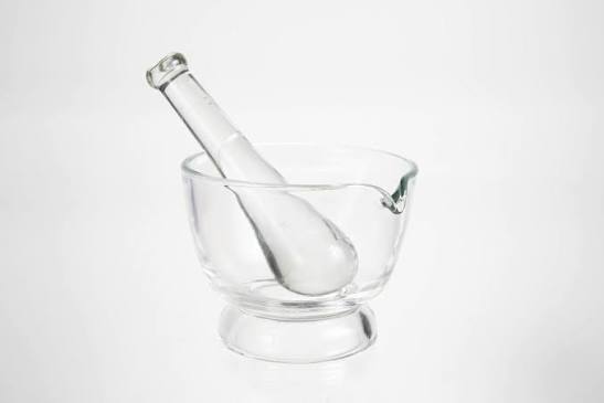 Glass Mortar and Pestle